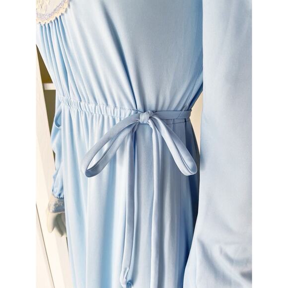 Jody T of California Sky Blue Prairie Boho Maxi Dress 70s Size 9 - Picture 9 of 13